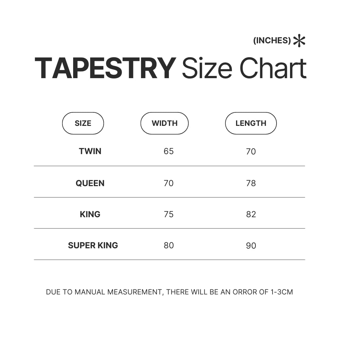 Tapestry Size Chart - Dragons Dogma Shop