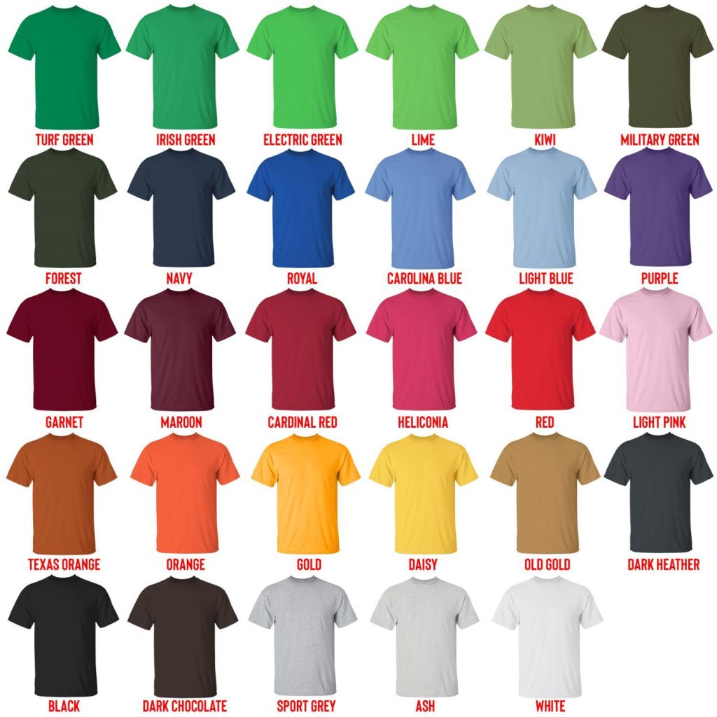 t shirt color chart - Dragons Dogma Shop